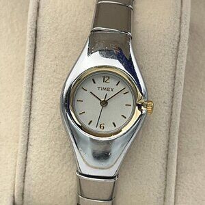 Vintage Timex Two-Tone Silver & Gold Quartz Women's Watch